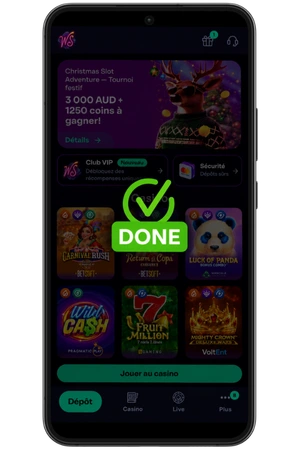Inscription Win Spirit casino terminée avec succès