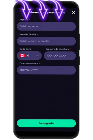 Entrer numéro téléphone nom inscription live Win Spirit casino