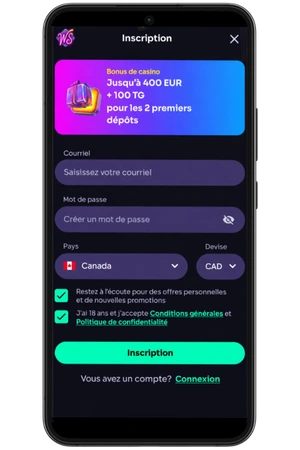 Adresse e-mail enregistrée du casino WinSpirit